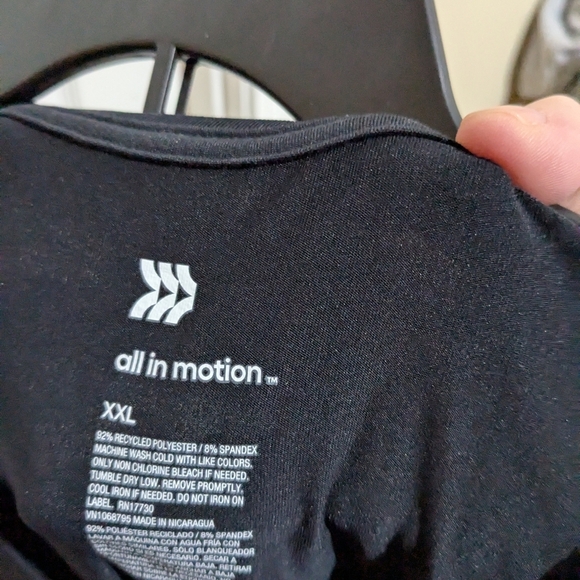 All in Motion Black Crew Neck Short Sleeve Tee XXL NWT - Picture 7 of 9